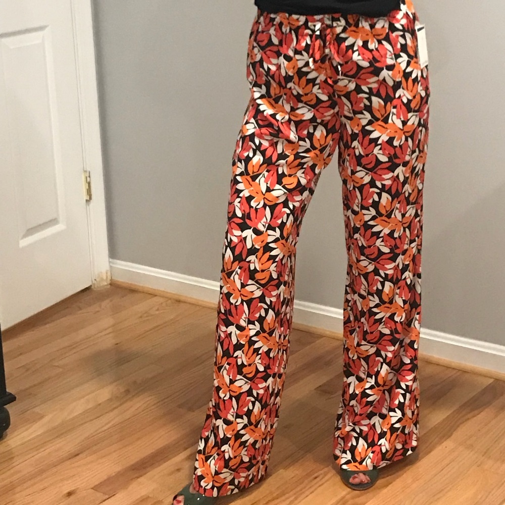 Calvin Klein Womens Print Wide Leg Loose Pant